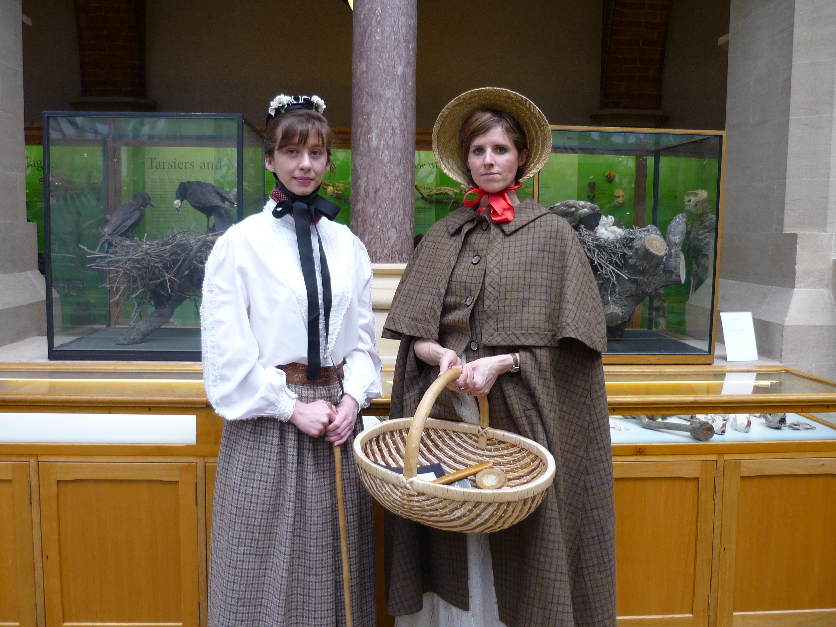 Mary Kingsley (l) and Mary Anning (r) prepare for their appearance in Soapbox City