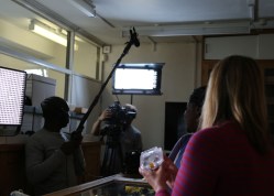 Filming behind the scenes in the Museum