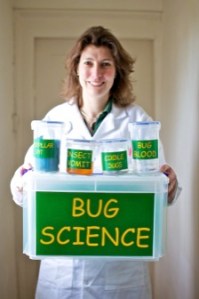 Sally-Ann Spence and her Minibeast Mayhem Bug Science kit