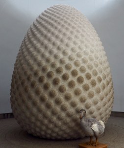 Here I am with Peter Randall-Page's Seed sculpture. Mmm, rather egg-like...