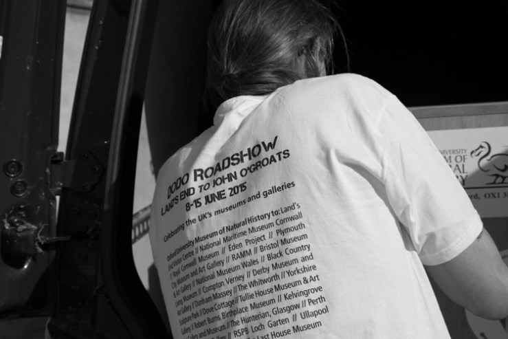 The ambitious itinerary on the back of Darren's t shirt