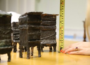 Measuring 'Hives' bronze sculptures